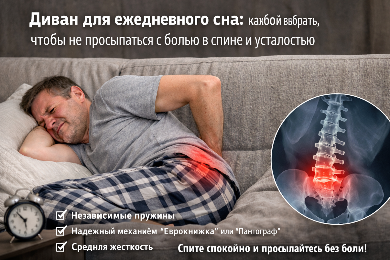 Диван для ежедневного сна: какой выбрать, чтобы не просыпаться с болью в спине