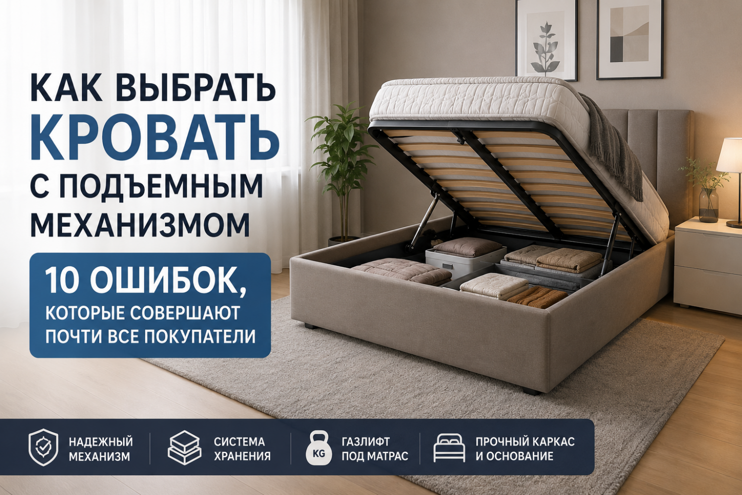 Как выбрать кровать с подъемным механизмом: 10 критических ошибок при покупке
