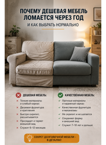 Почему дешевая мебель ломается через год